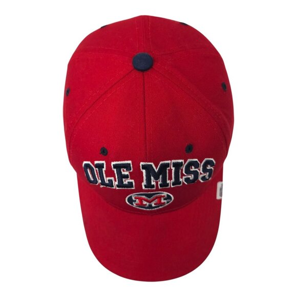 Ole Miss Rebels Strapback Cap Hat Embroidered Baseball Trucker Red Blue Zephyr - Picture 6 of 15